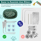 2-Pack Foldable Cat Window Perches with Christmas Cushion Bed
