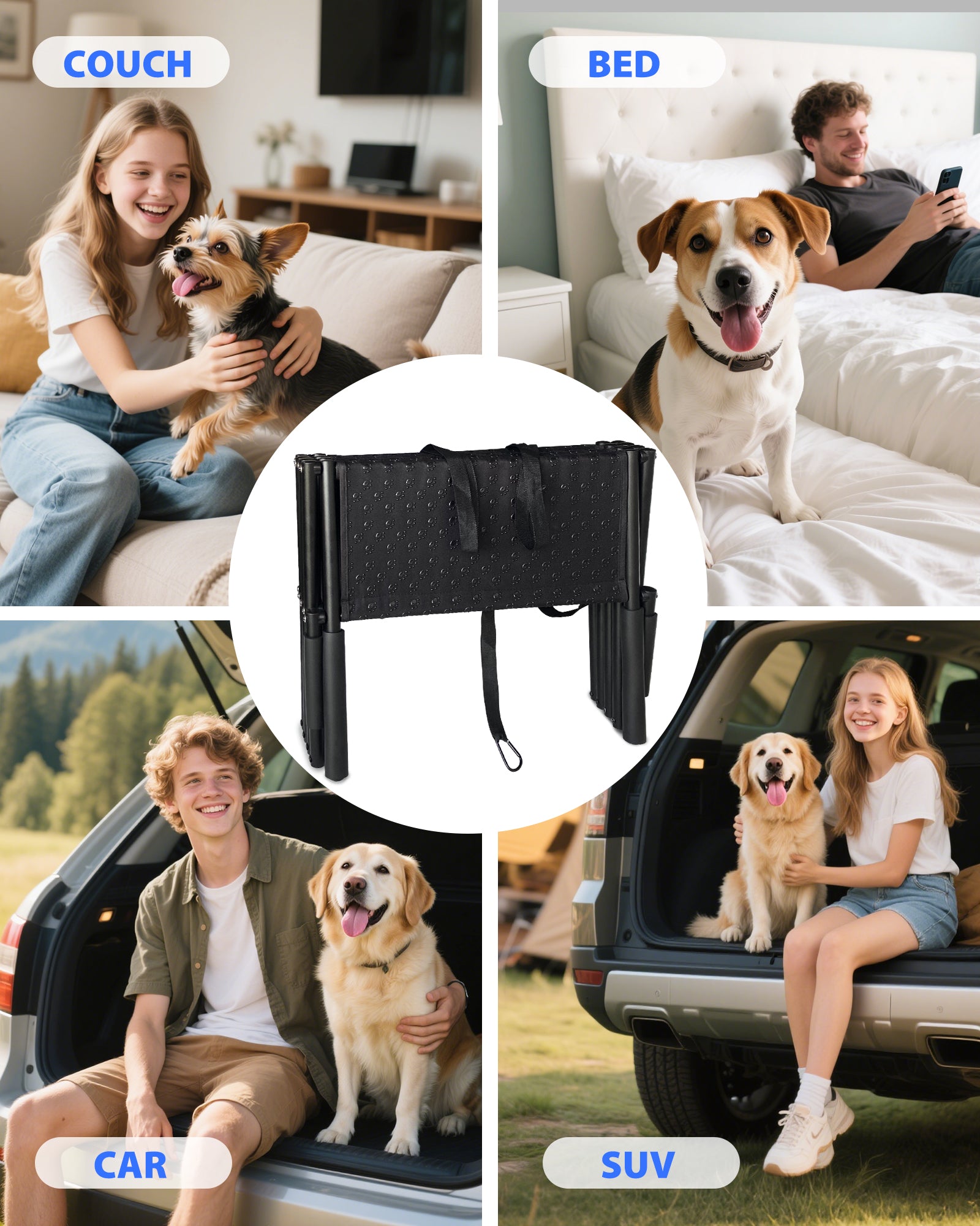 Foldable Dog Stairs for Car, SUV & Truck