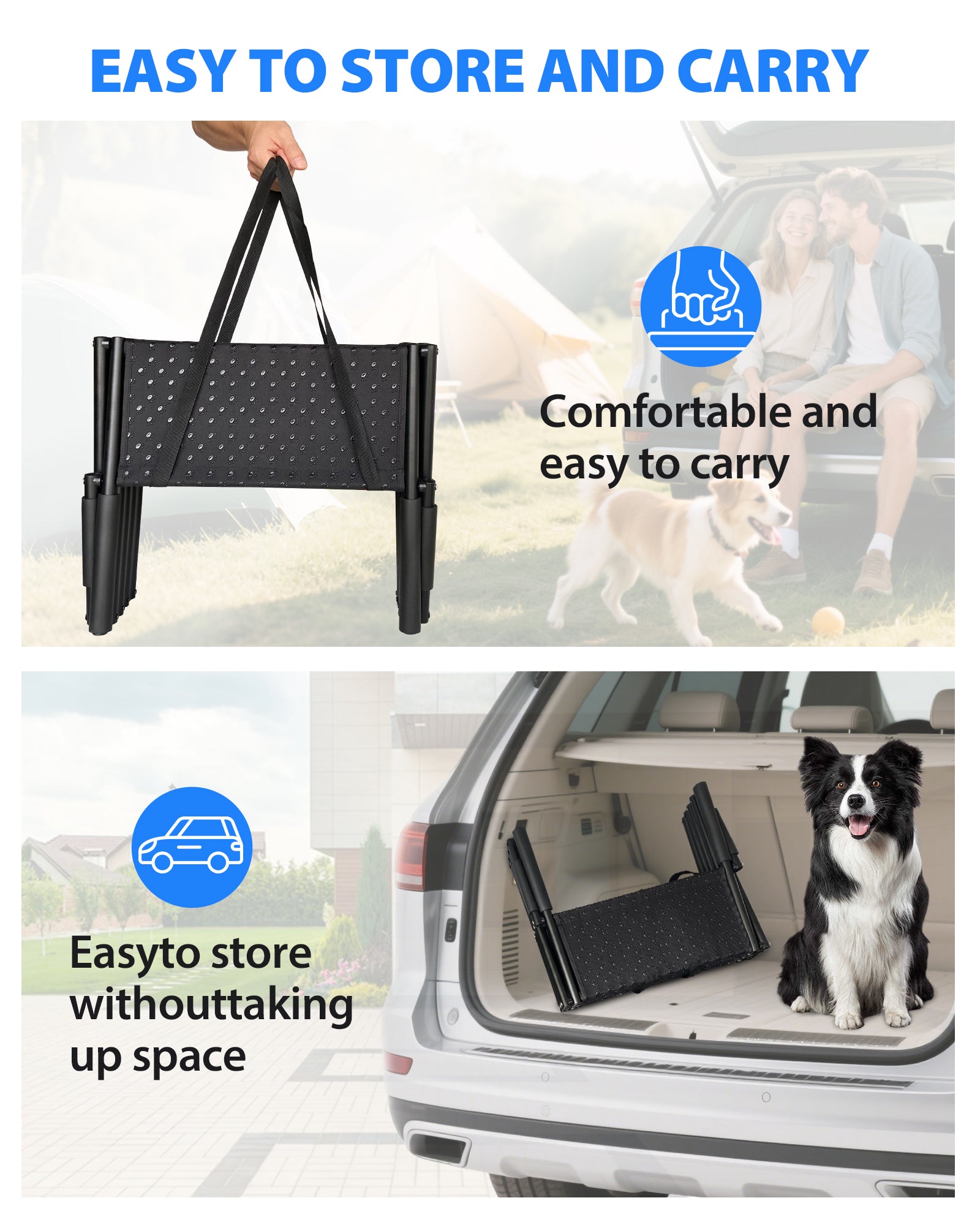 Foldable Dog Stairs for Car, SUV & Truck