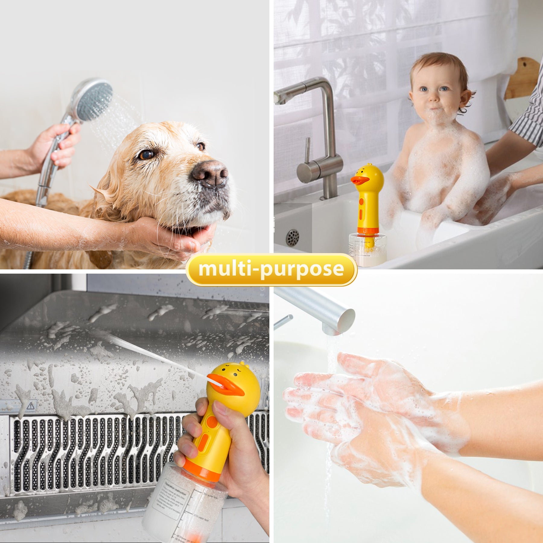 Electric Dog Shampoo Dispenser-Yellow