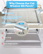 Heavy-Duty Cat Window Sill Perch