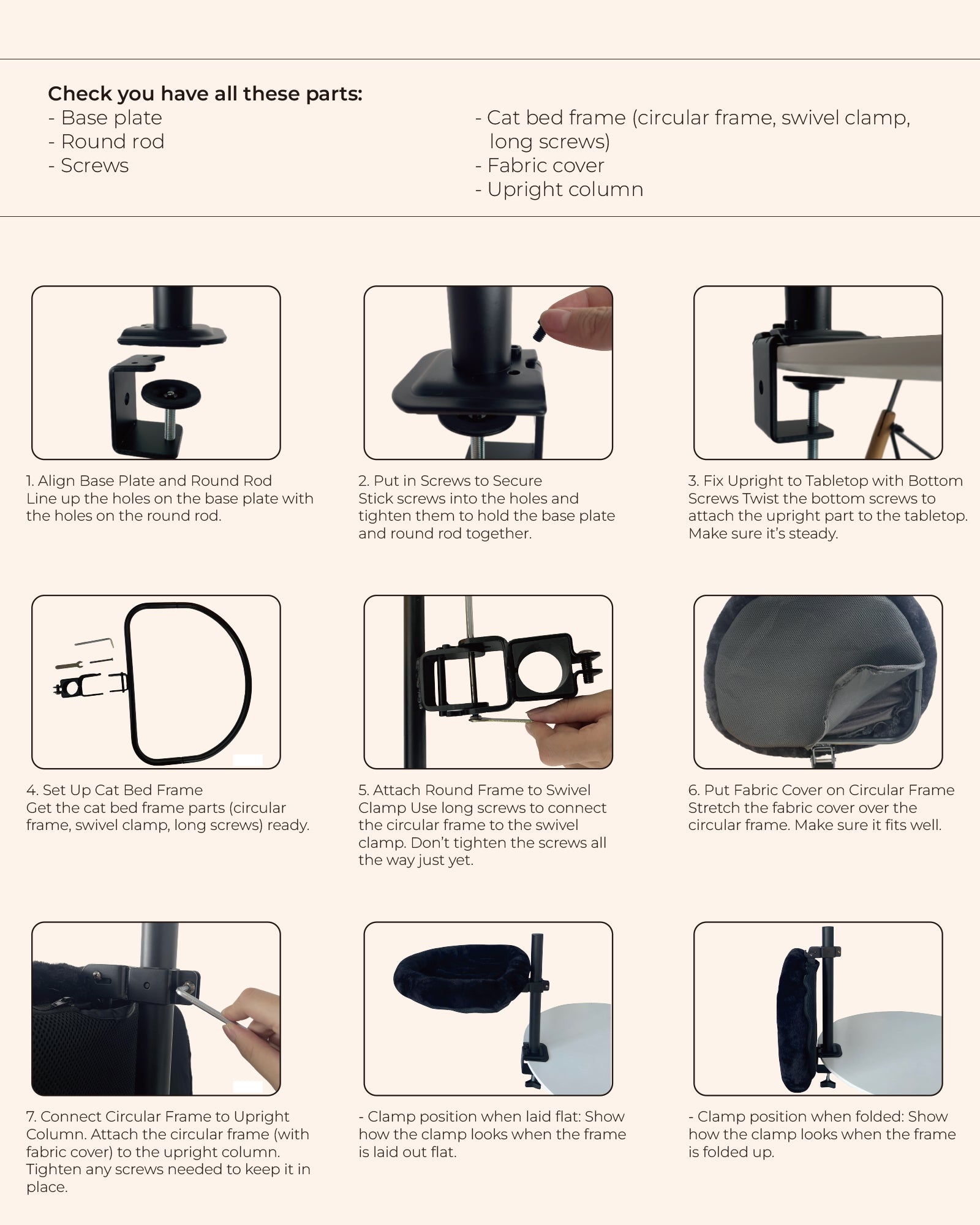 Foldable Cat Desk Bed