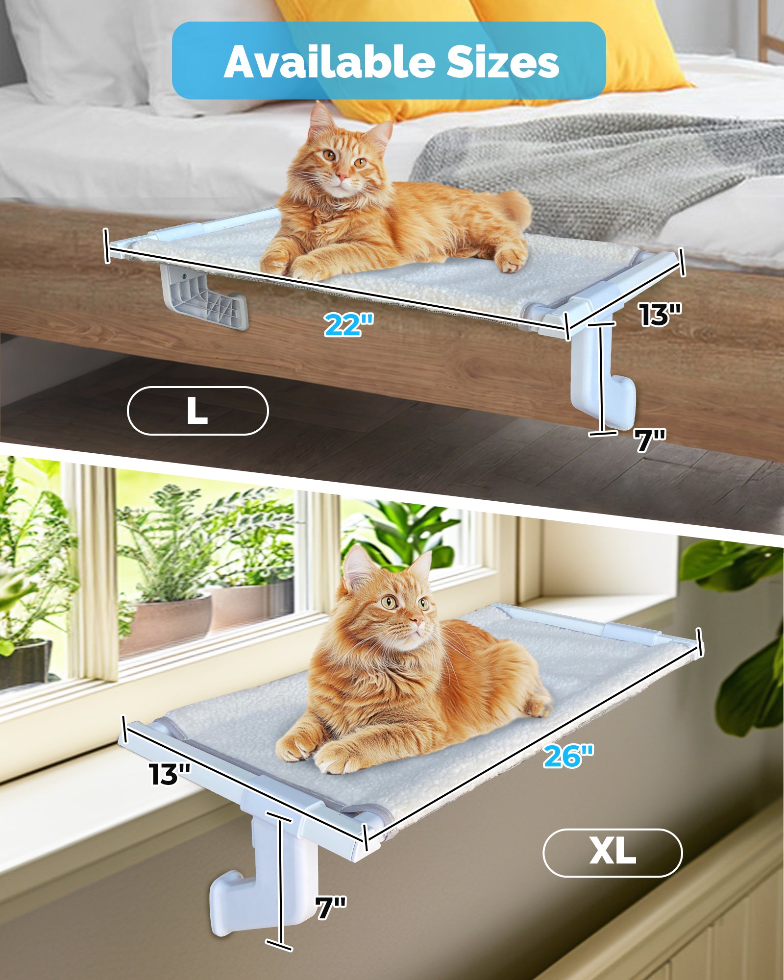 Heavy-Duty Cat Window Sill Perch