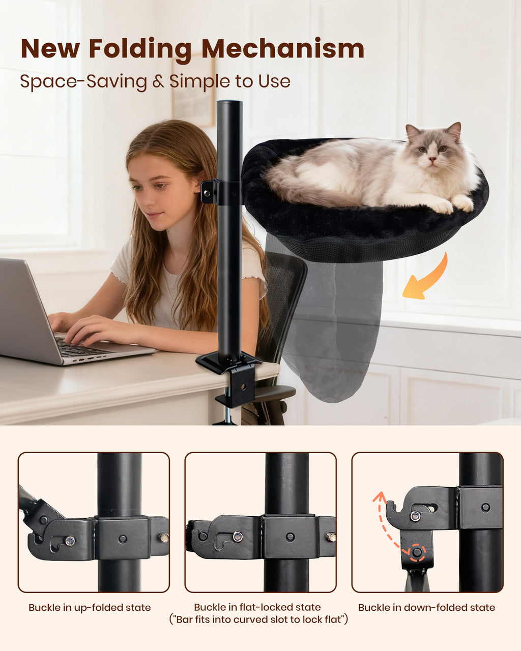 Foldable Cat Desk Bed