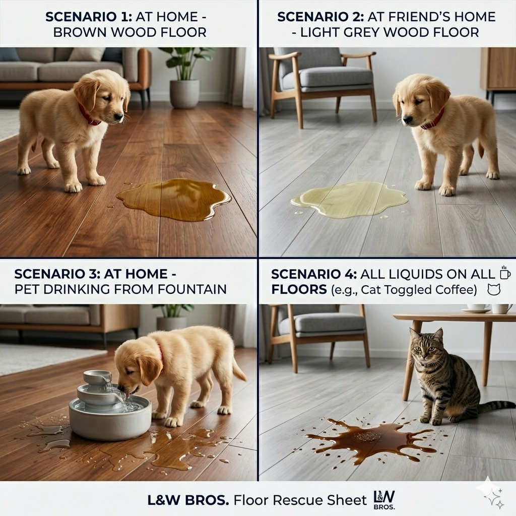 L&W BROS. 15s Pet Floor Rescue Absorbent Sheets