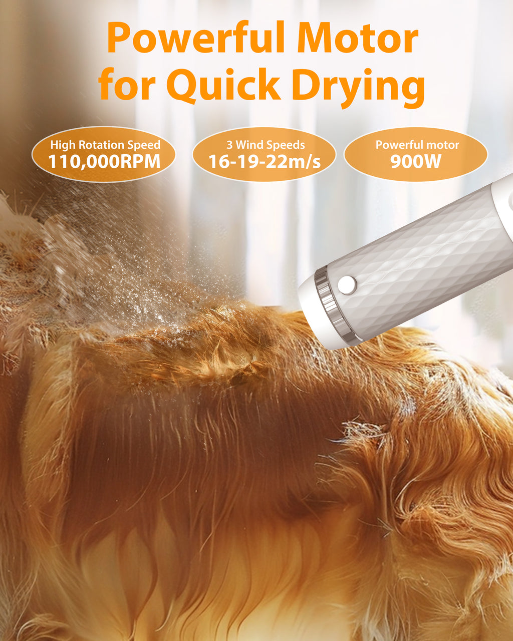 Handhold Portable High Velocity Hair Dryer for Dogs