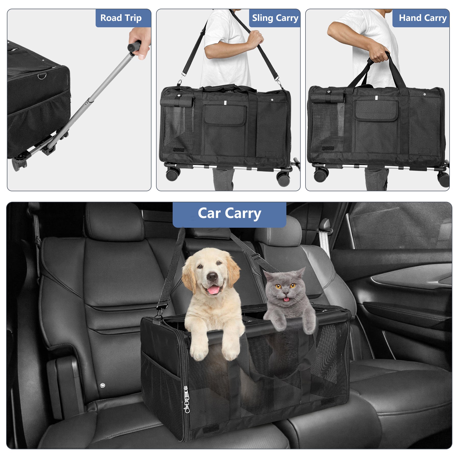 Pet Carrier with Wheels