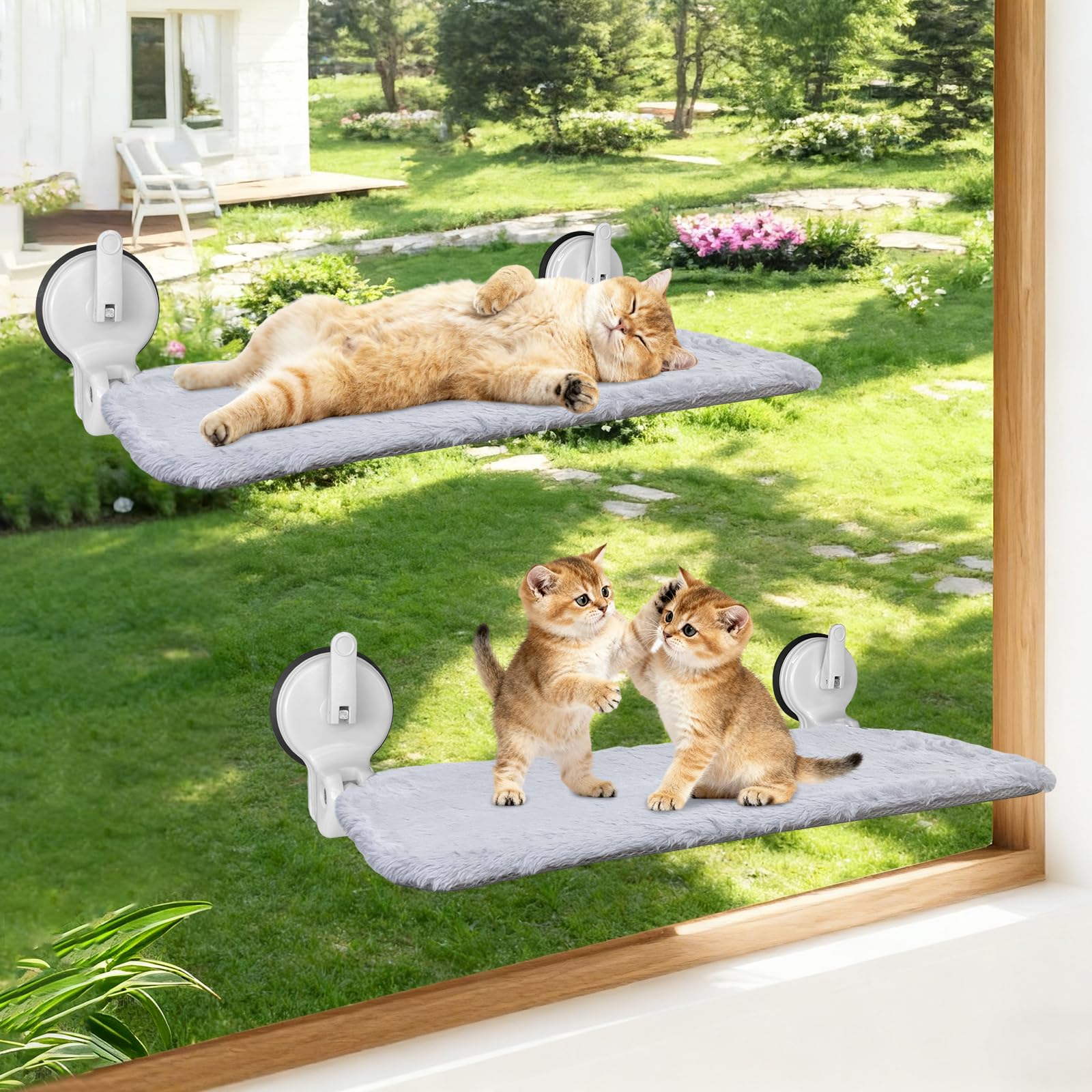 Cat Window Perch with Lever Lock Suction Cups