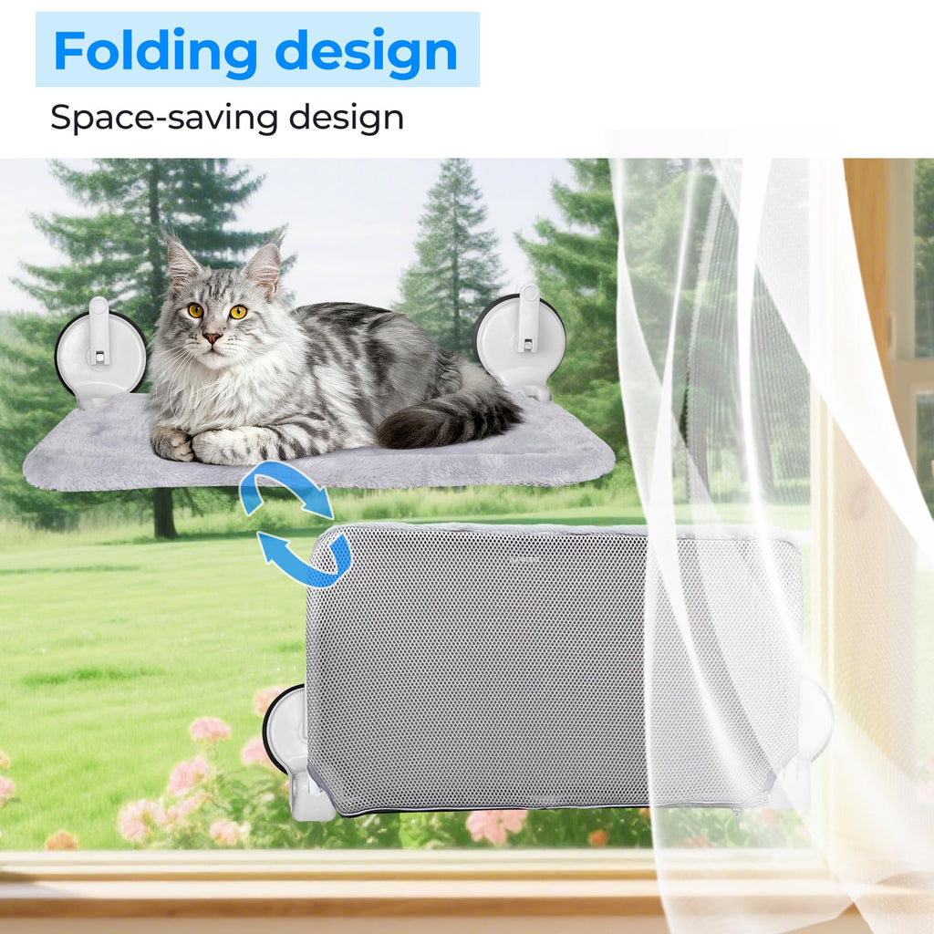 Cat Window Perch with Lever Lock Suction Cups