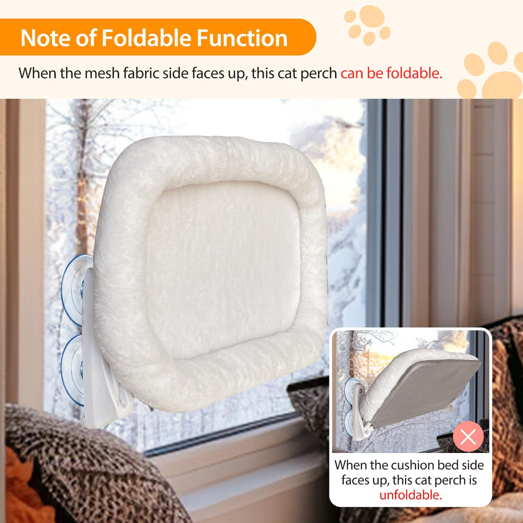 Cat Window Perch with Cushion Bed